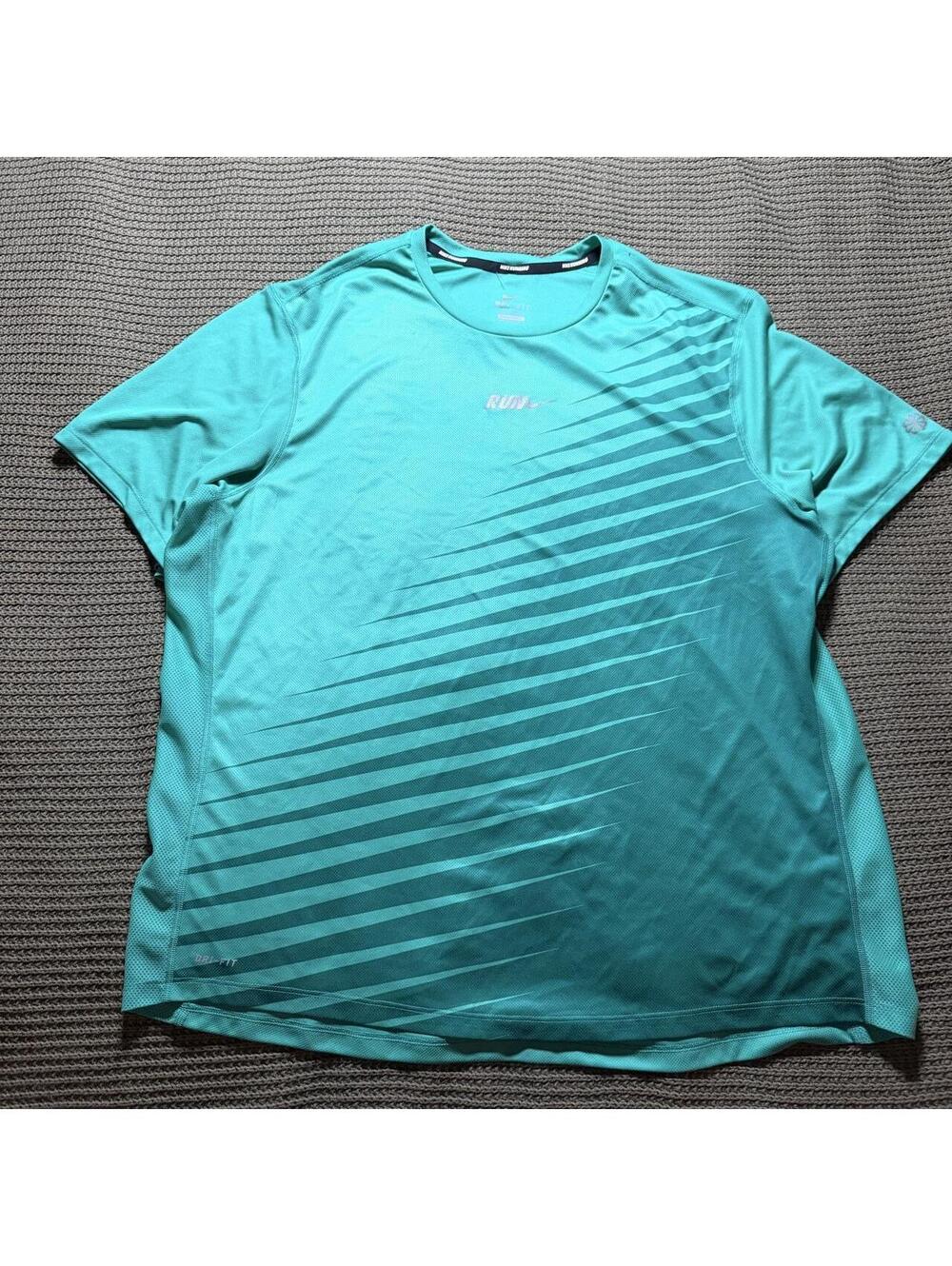 Nike Running Dri-FIT Teal Performance Tee